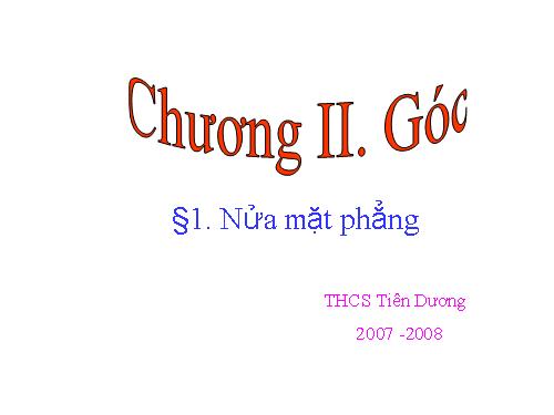 Chương II. §1. Nửa mặt phẳng