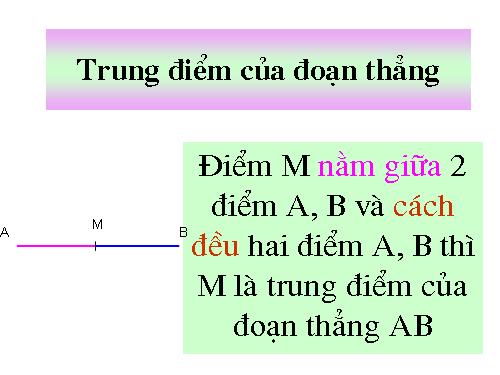 Chương I. §10. Trung điểm của đoạn thẳng