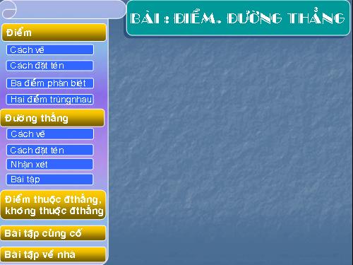 Chương I. §1. Điểm. Đường thẳng