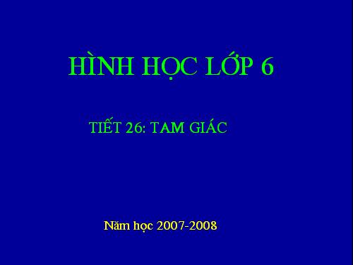 Chương II. §9. Tam giác