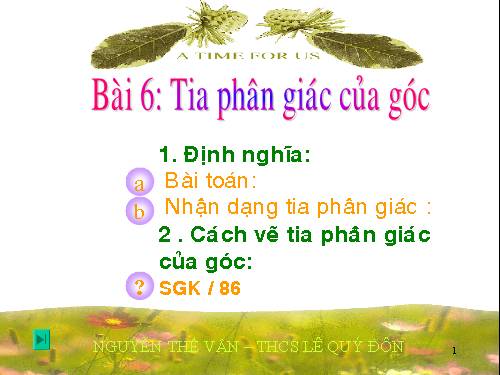 Chương II. §6. Tia phân giác của góc