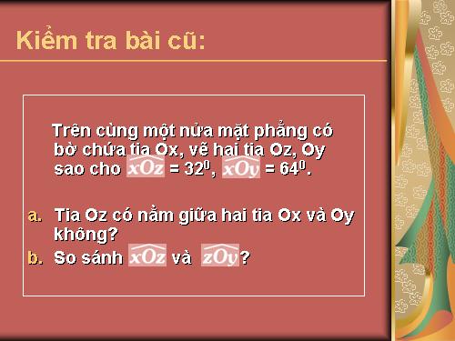 Chương II. §6. Tia phân giác của góc