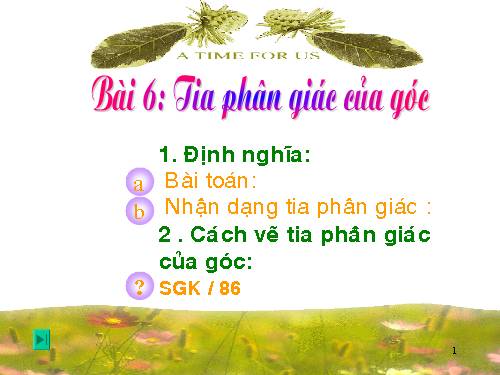 Chương II. §6. Tia phân giác của góc