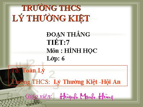 Chương I. §6. Đoạn thẳng