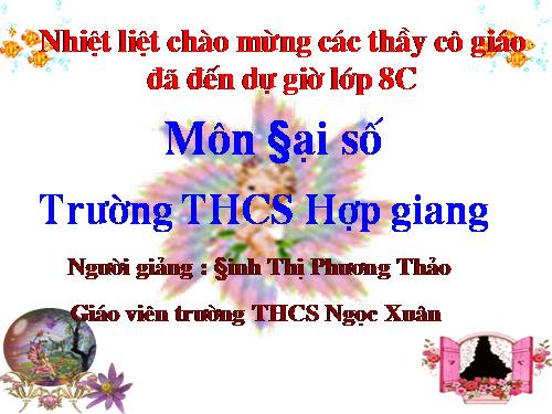 Chương II. §3. Rút gọn phân thức