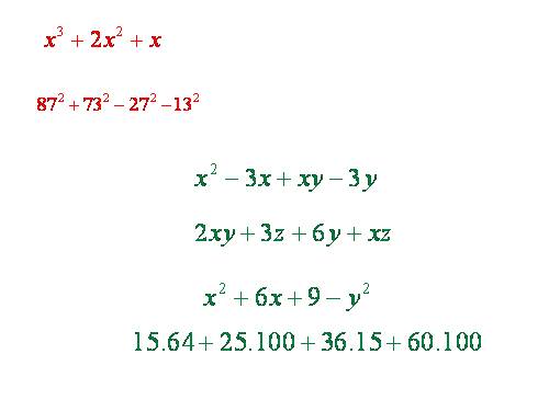 Chương I. §8. Phân tích đa thức thành nhân tử bằng phương pháp nhóm hạng tử