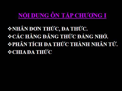 ôn tập chương 1 đại số 8