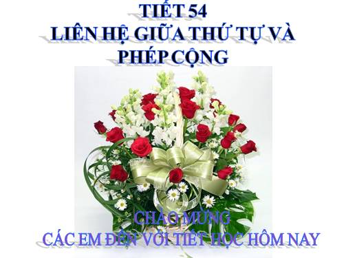 Chương IV. §1. Liên hệ giữa thứ tự và phép cộng