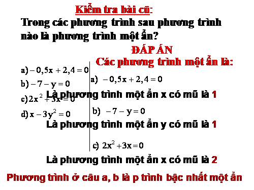 Chương III. §2. Phương trình bậc nhất một ẩn và cách giải