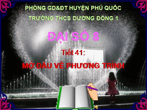 Chương III. §1. Mở đầu về phương trình