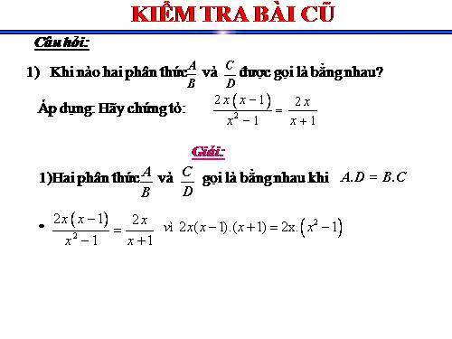 Chương II. §2. Tính chất cơ bản của phân thức