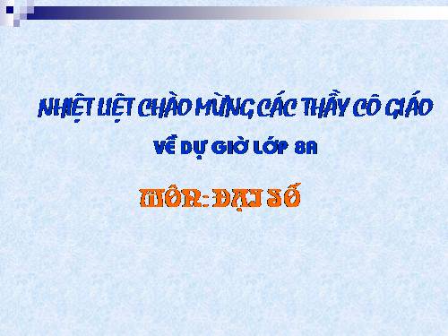 Chương II. §1. Phân thức đại số