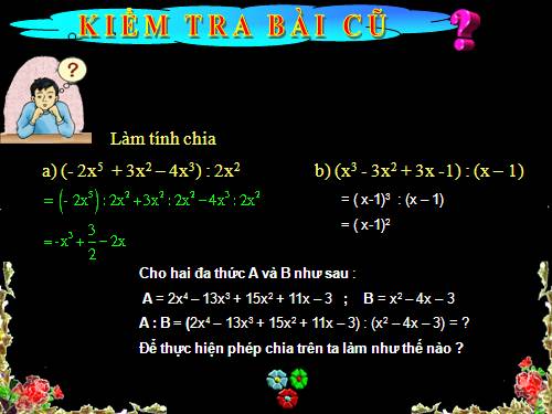 Chương I. §12. Chia đa thức một biến đã sắp xếp