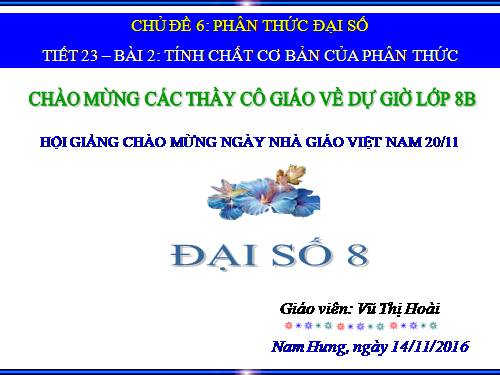 Chương II. §2. Tính chất cơ bản của phân thức