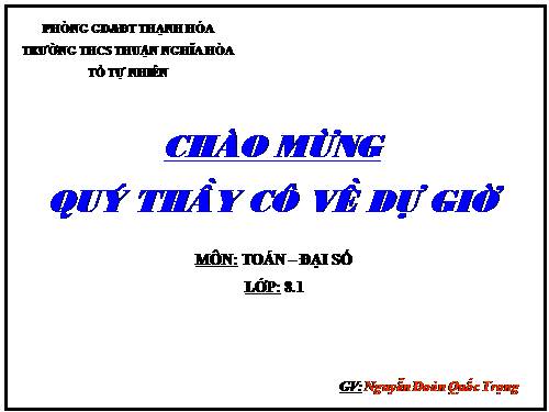 Chương II. §1. Phân thức đại số