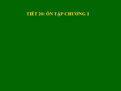 Ôn tập Chương I. Phép nhân và phép chia các đa thức