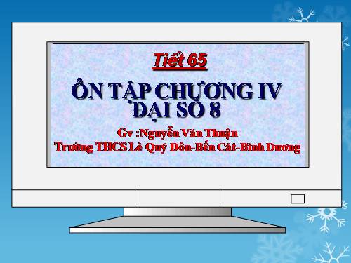 Ôn tập Chương IV. Bất phương trình bậc nhất một ẩn