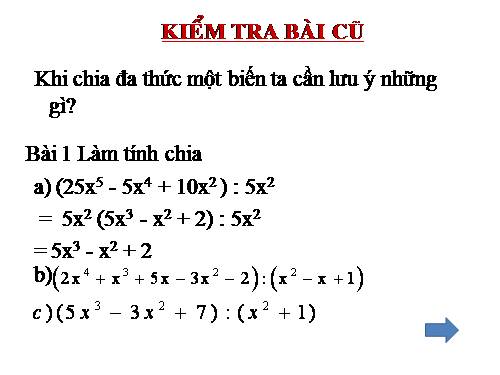 Chương I. §12. Chia đa thức một biến đã sắp xếp