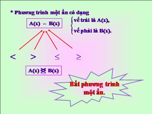 Chương IV. §3. Bất phương trình một ẩn