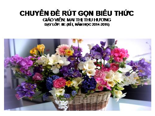 Chuyên đề rút gọn biểu thức