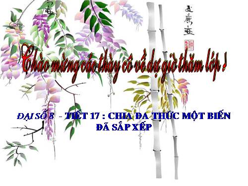 Chương I. §12. Chia đa thức một biến đã sắp xếp