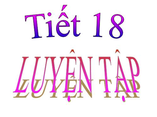 Các bài Luyện tập