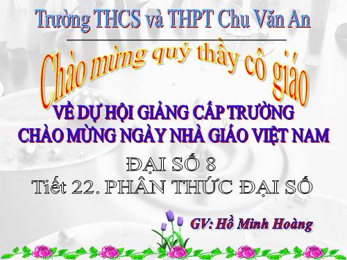 Chương II. §1. Phân thức đại số