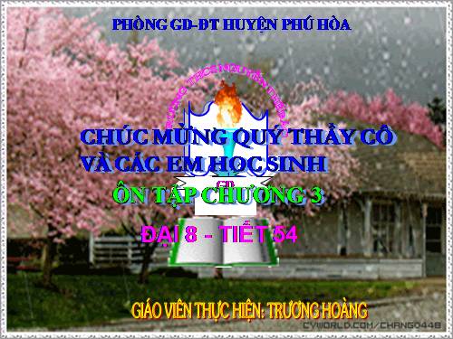 Ôn tập Chương III. Phương trình bậc nhất một ẩn