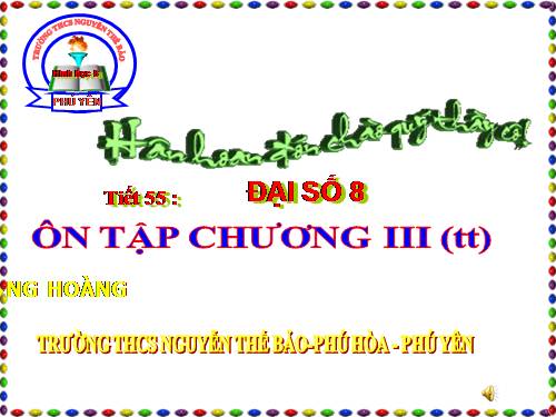 Ôn tập Chương III. Phương trình bậc nhất một ẩn