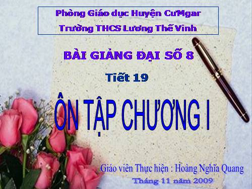 Ôn tập Chương I. Phép nhân và phép chia các đa thức