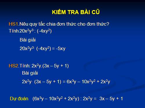 Chương I. §11. Chia đa thức cho đơn thức