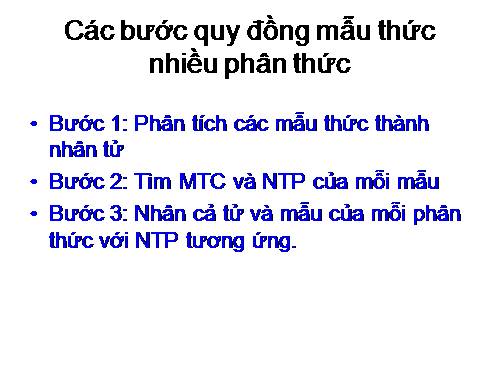 Chương II. §4. Quy đồng mẫu thức nhiều phân thức