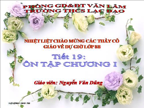 Ôn tập Chương I. Phép nhân và phép chia các đa thức