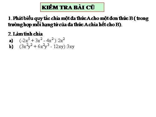 Chương I. §12. Chia đa thức một biến đã sắp xếp