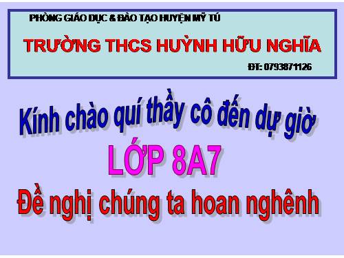 Chương I. §11. Chia đa thức cho đơn thức