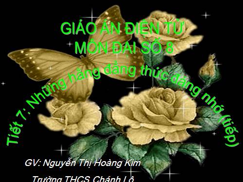 Chương I. §4. Những hằng đẳng thức đáng nhớ (tiếp)