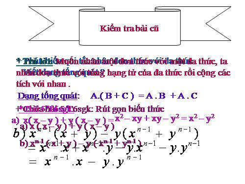 Chương I. §2. Nhân đa thức với đa thức