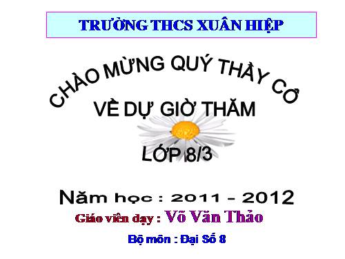 Chương I. §11. Chia đa thức cho đơn thức