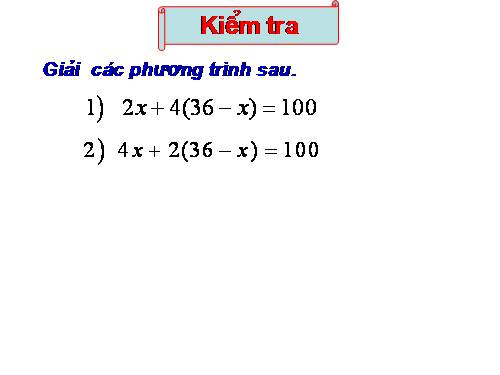 Chương III. §6. Giải bài toán bằng cách lập phương trình