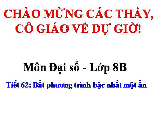 Chương IV. §4. Bất phương trình bậc nhất một ẩn