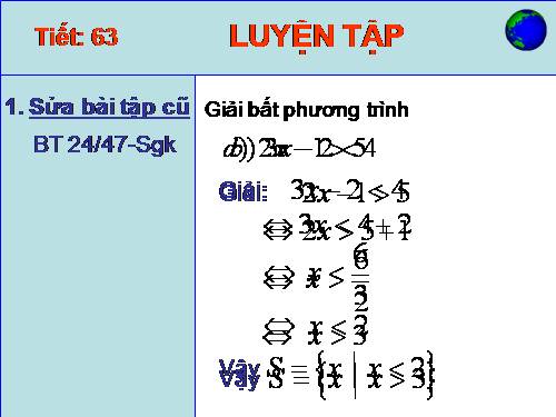 Các bài Luyện tập