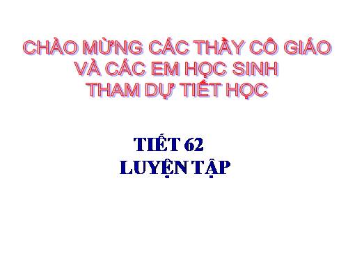 Các bài Luyện tập