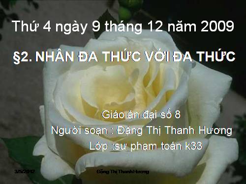 Chương I. §2. Nhân đa thức với đa thức