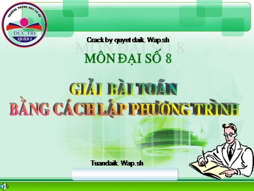 Chương III. §6. Giải bài toán bằng cách lập phương trình