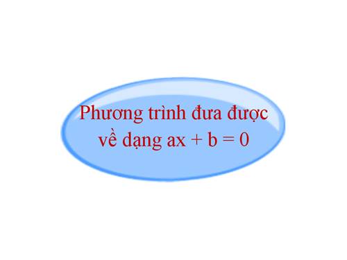 Chương III. §3. Phương trình đưa được về dạng ax + b = 0