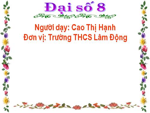 Chương IV. §1. Liên hệ giữa thứ tự và phép cộng