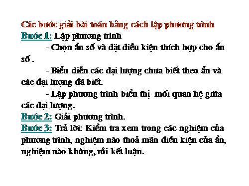 Chương III. §6. Giải bài toán bằng cách lập phương trình