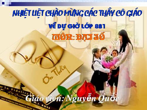 Chương II. §1. Phân thức đại số