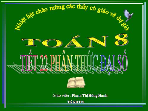 Chương II. §1. Phân thức đại số