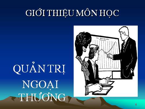 Bài giảng ngoại thương